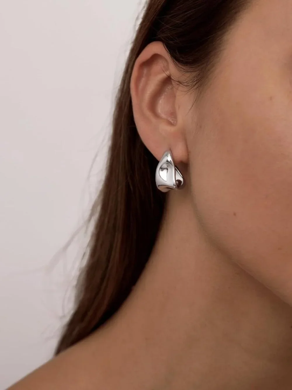 Chunky Gold Earrings for Women, 14K Gold/Silver Plated Statement Geometric Dangl - Picture 9 of 9